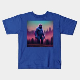 Dope Sasquatch in Nature Kids T-Shirt